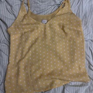 Yellow polka dot tank